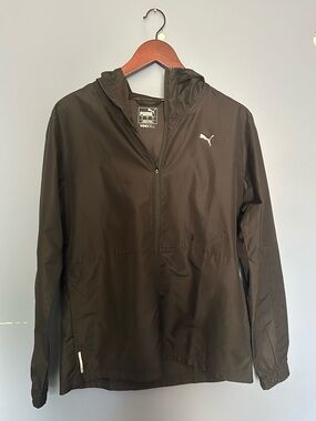 Puma Black Hooded Windbreaker Jacket